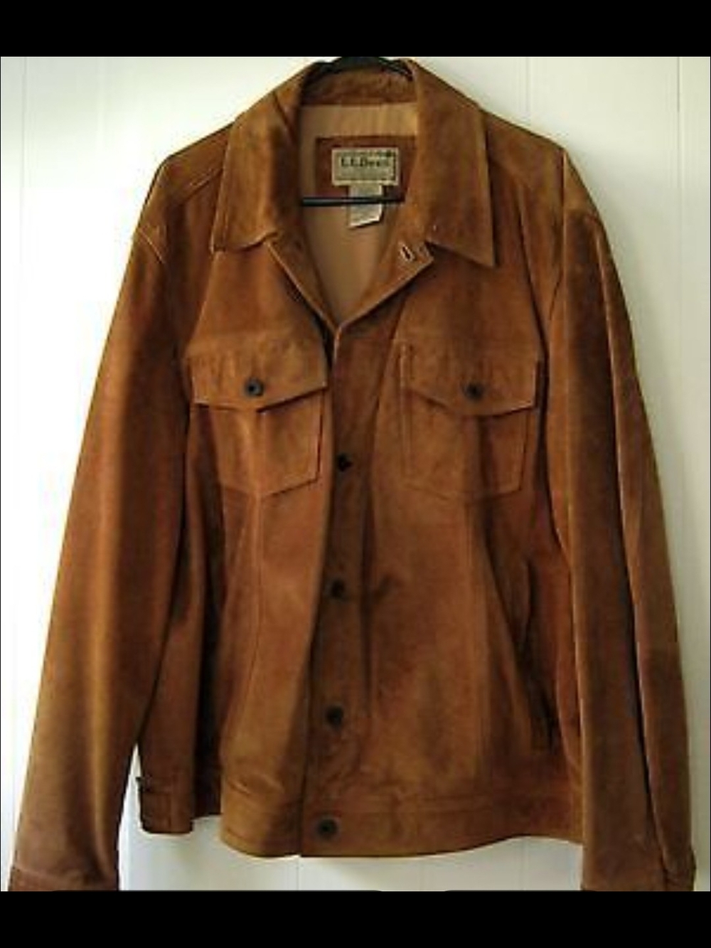 L.L. Bean Men's Suede Field Jacket - Cognac Brown
